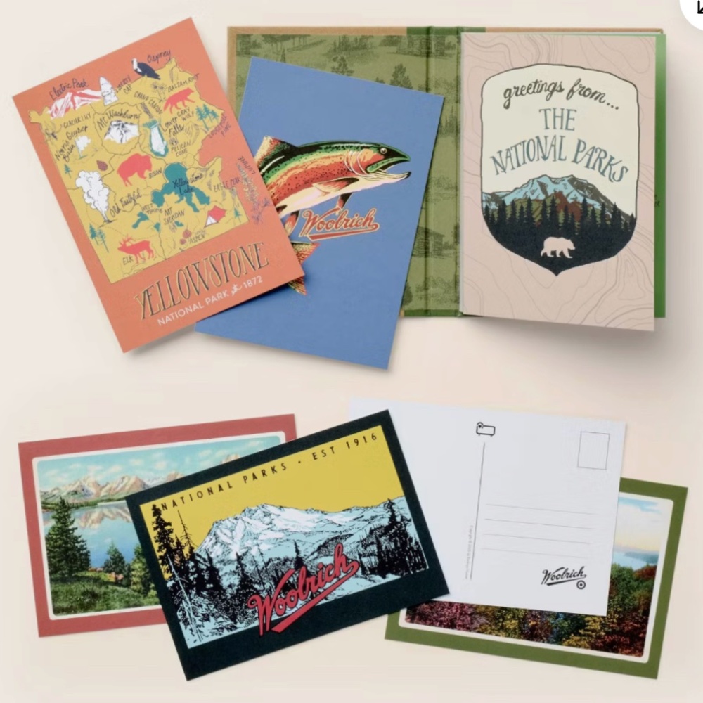 Woolrich x Target 🏜️ National Parks Postcard Book NEW RARE